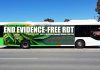 community funded bus advertisement to end evidence free rat